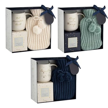 sak dlo cho knitted kouvèti ak seri kado tas